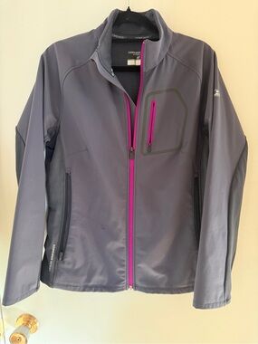 Icebreaker Merino GT Women’s Softshell Jacket Medium Grey Pink Merino Wool